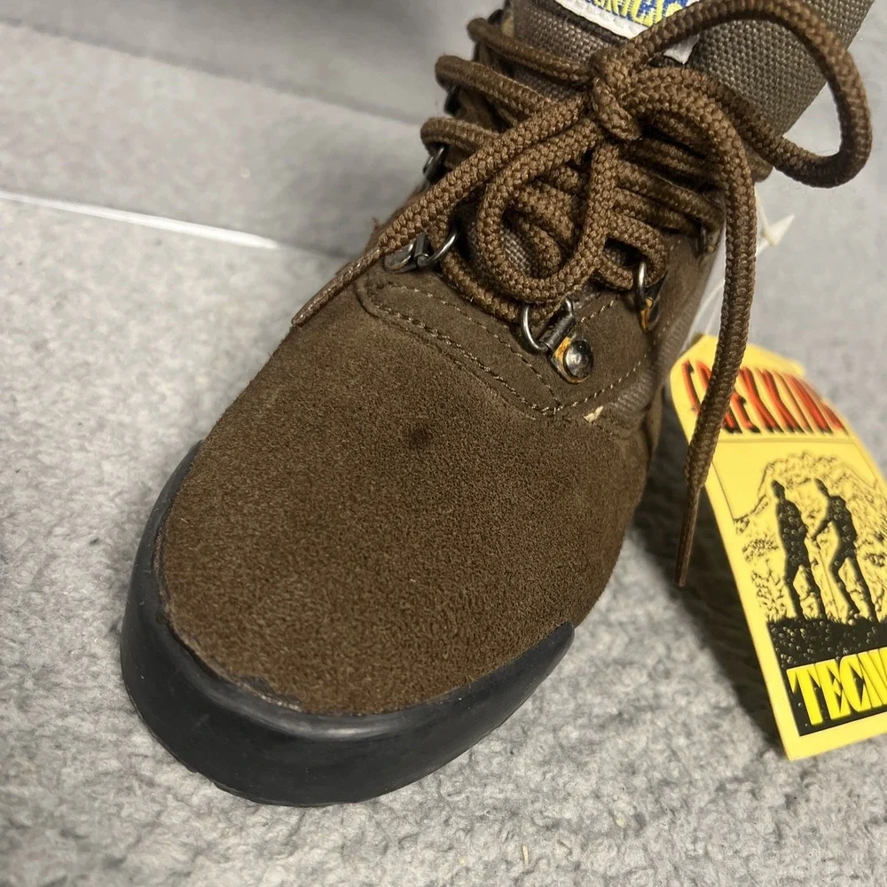 NWT Tecnica Trekking Boots Youth Sz 11‎ Brown Suede Leather Ankle Hiking VTG
